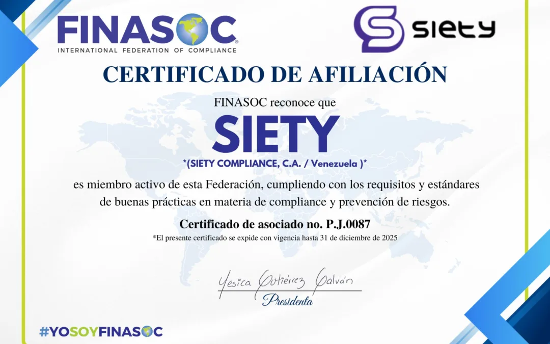 SIETY se une a FINASOC, International Federation of Compliance